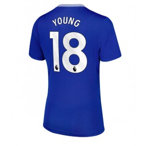 Everton Ashley Young #18 Replika Hjemmebanetrøje Dame 2024-25 Kortærmet